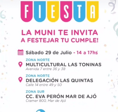 Este fin de semana continúan los Cumple Fiesta en San Clemente, Santa Teresita y Mar de Ajó