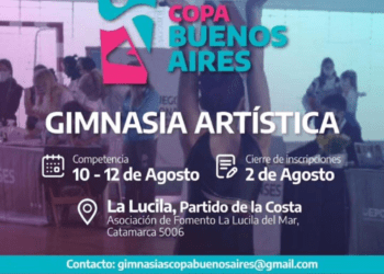 Se disputará la Copa Buenos Aires de Gimnasia Artística en Lucila del Mar