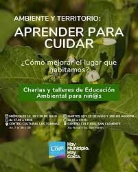 Se dictarán talleres para niños y niñas sobre cuidado del ambiente