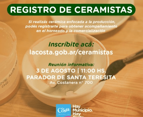 Lanzan una convocatoria para ceramistas costeros