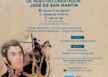 Con un acto protocolar, desfile de instituciones y espectáculos artísticos se recordará al General José de San Martín