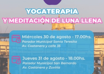 Jornadas de yogaterapia y meditación en los Paradores Municipales de Santa Teresita y San Bernardo
