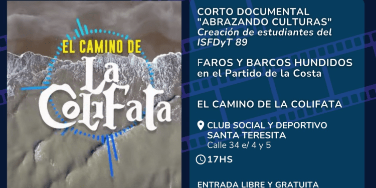 Este domingo continúa el 1° Festival de Cine Costero en Santa Teresita