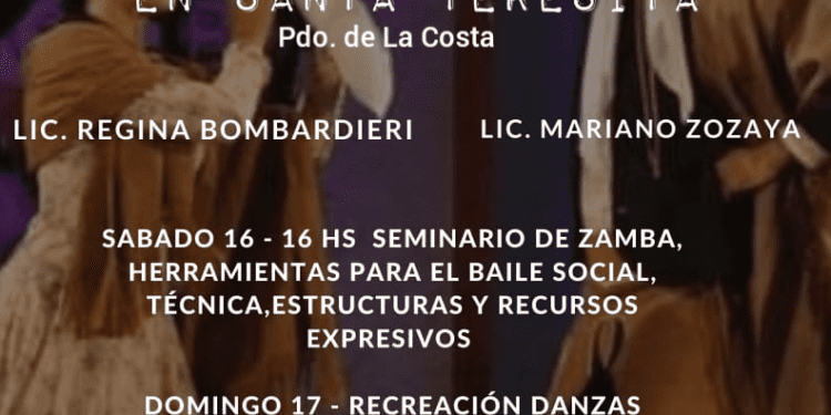 En septiembre se realizará un seminario de Danzas Tradicionales en Santa Teresita