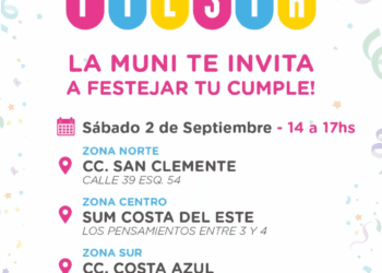 Este sábado se viene una nueva jornada de Cumple Fiesta en San Clemente, Costa del Este y Costa Azul