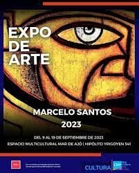 Inauguran una muestra de arte de Marcelo Santos en Mar de Ajó