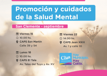 Se realizan en San Clemente y Santa Teresita talleres sobre promoción y cuidados de la Salud Mental