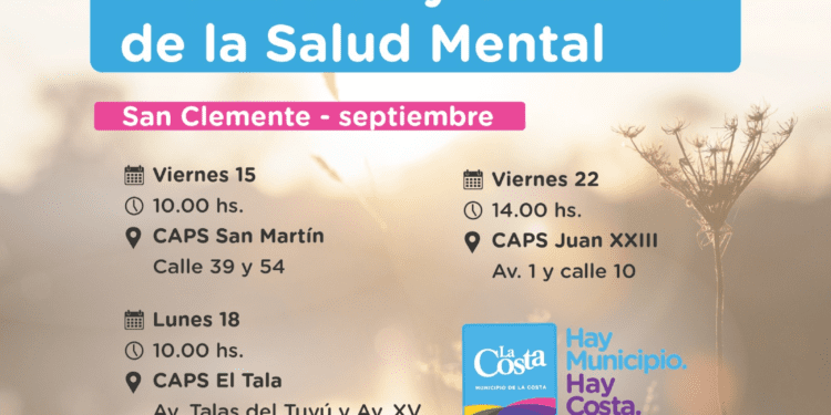 Se realizan en San Clemente y Santa Teresita talleres sobre promoción y cuidados de la Salud Mental