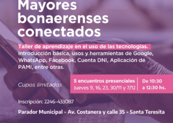 Comienzan los talleres de tecnologías “Mayores Bonaerenses Conectados”