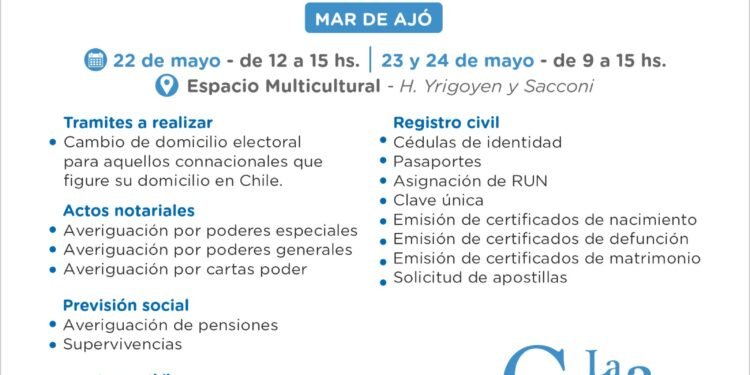 El Consultado de Chile atenderá en La Costa ofreciendo distintos servicios a la comunidad