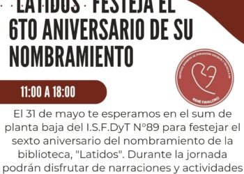 La biblioteca “Latidos” del Instituto N° 89 de Mar de Ajó festeja su 6° aniversario