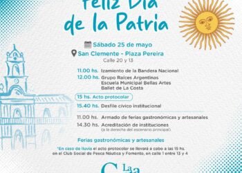 Festejos por el Día de la Patria con espectáculos, desfile y ferias en San Clemente del Tuyú