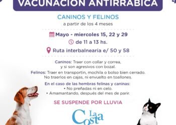 Continúa la campaña de vacunación antirrábica gratuita en el predio de Zoonosis de Mar del Tuyú