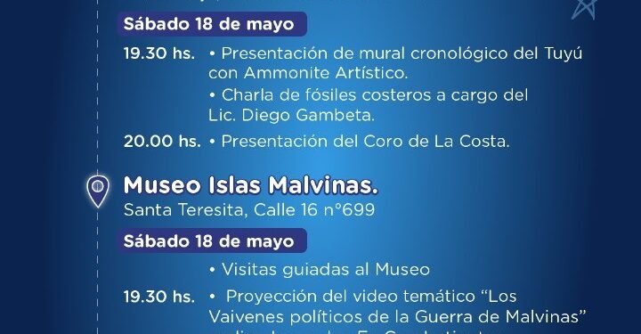 Noche de los Museos en La Costa: Actividades en Santa Teresita, Mar de Ajó y Mar del Tuyú