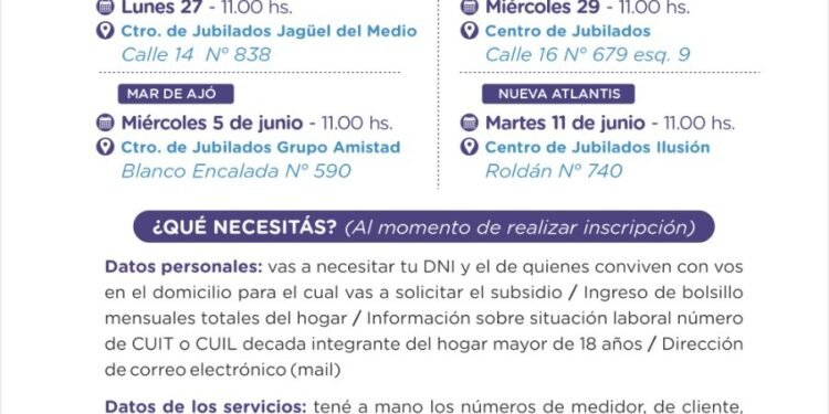 Continúan las charlas informativas y la inscripción a la segmentación tarifaria de servicios