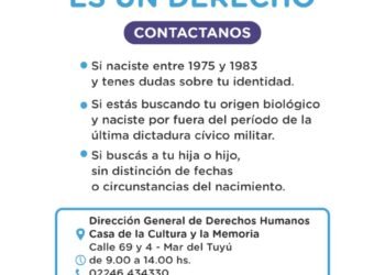 Se realizará una jornada de promoción del derecho a la identidad en Mar de Ajó