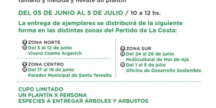 Esta semana, habrá Eco Canje de botellas de plástico por plantines en Mar de Ajó