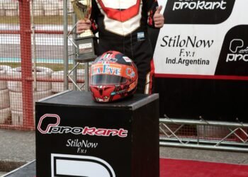 Dino Palmarochi subió al podio por tercera vez consecutiva en el Campeonato Metropolitano de Karting
