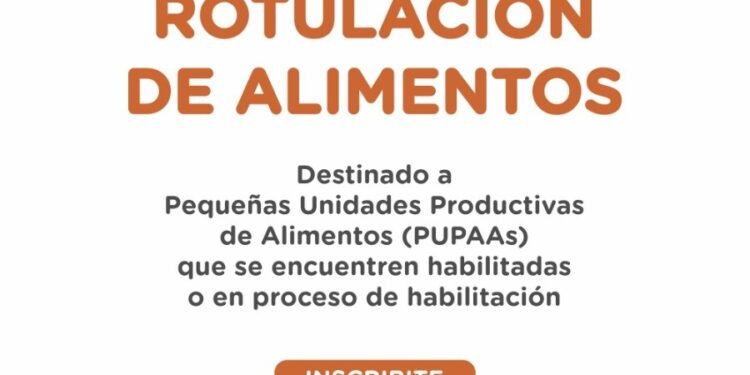 Abrió la inscripción al Taller de Rotulación para Pequeñas Unidades Productivas de Alimentos