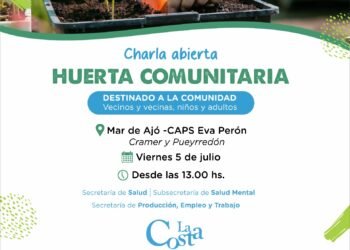 Charla abierta y huerta comunitaria en Mar de Ajó