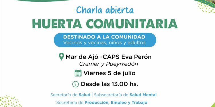 Charla abierta y huerta comunitaria en Mar de Ajó