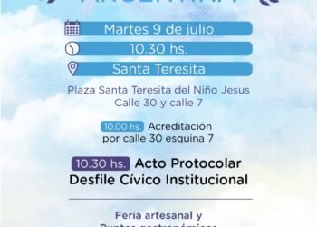 El 9 de julio habrá acto oficial y desfile cívico institucional para celebrar la Independencia