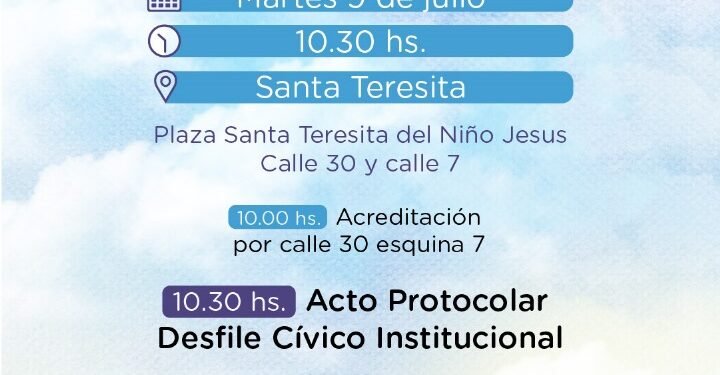 El 9 de julio habrá acto oficial y desfile cívico institucional para celebrar la Independencia