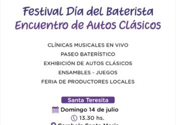 El domingo se celebrará el Día del Baterista y habrá un encuentro de autos clásicos en Santa Teresita