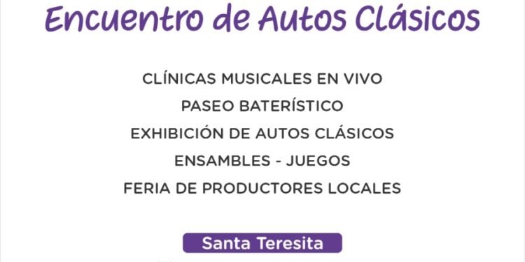 El domingo se celebrará el Día del Baterista y habrá un encuentro de autos clásicos en Santa Teresita
