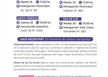 Inscripción para la segmentación tarifaria de servicios