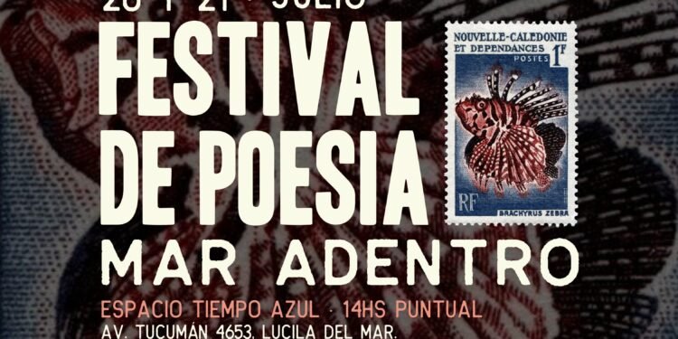 Se realizará la 2º edición del festival de poesía «Mar Adentro» en Lucila del Mar