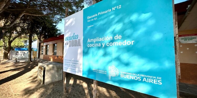 El intendente De Jesús supervisó la obra en la Escuela Primaria Nº 12 de Mar de Ajó
