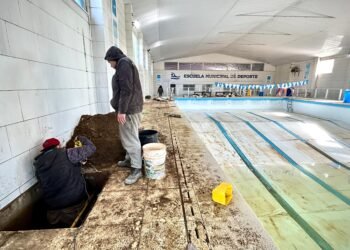 Comenzaron las tareas de mantenimiento en el Natatorio de Santa Teresita
