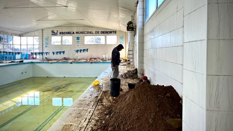 Comenzaron las tareas de mantenimiento en el Natatorio de Santa Teresita