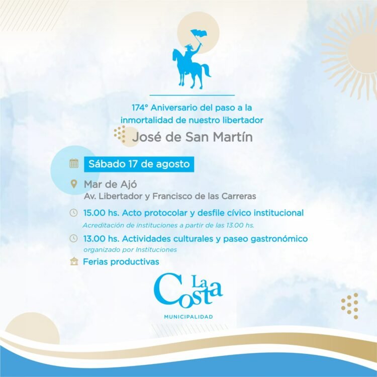 Acto homenaje al General San Martín a 174 años de su paso a la inmortalidad