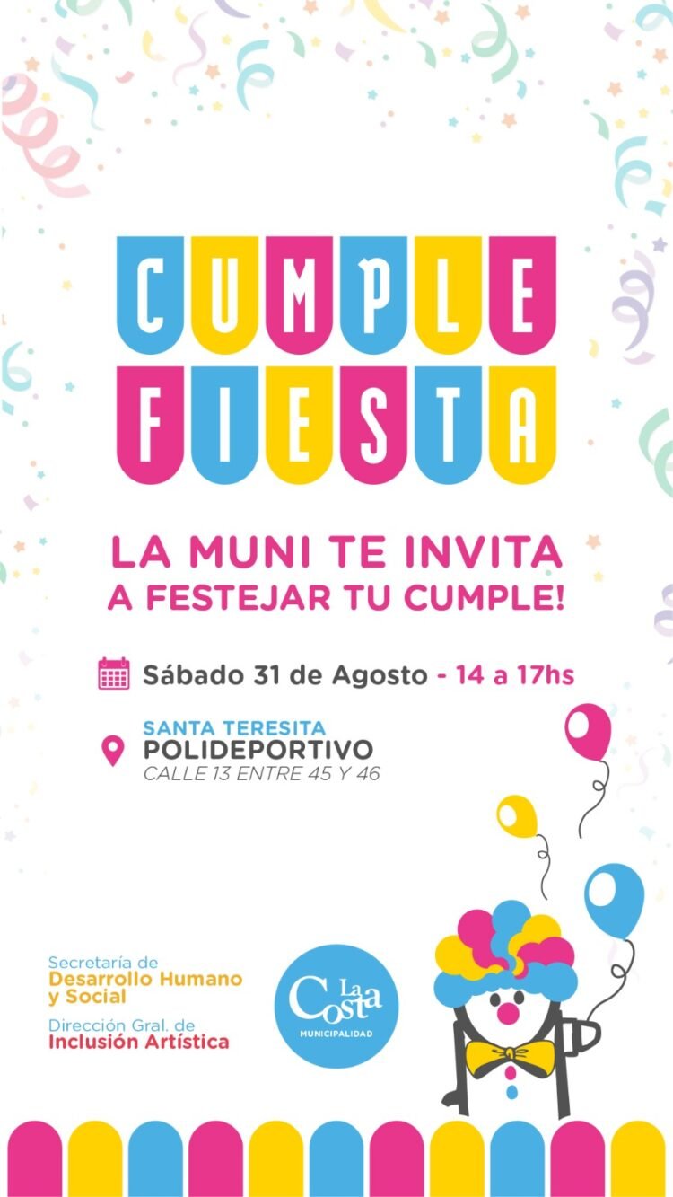 Siguen los Cumple Fiesta: habrá festejos en San Clemente del Tuyú y Santa Teresita