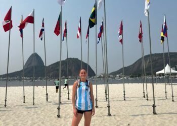 La costera Giuliana Gamba se encuentra participando del Mundial Universitario de Juegos de Playa