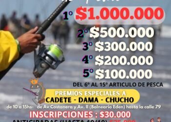 Ya pueden inscribirse en el Concurso de pesca de la 58 Fiesta Nacional de la Corvina Negra de San Clemente