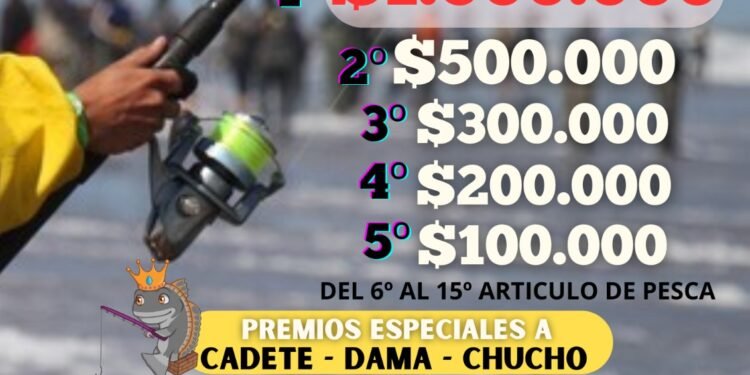 Ya pueden inscribirse en el Concurso de pesca de la 58 Fiesta Nacional de la Corvina Negra de San Clemente