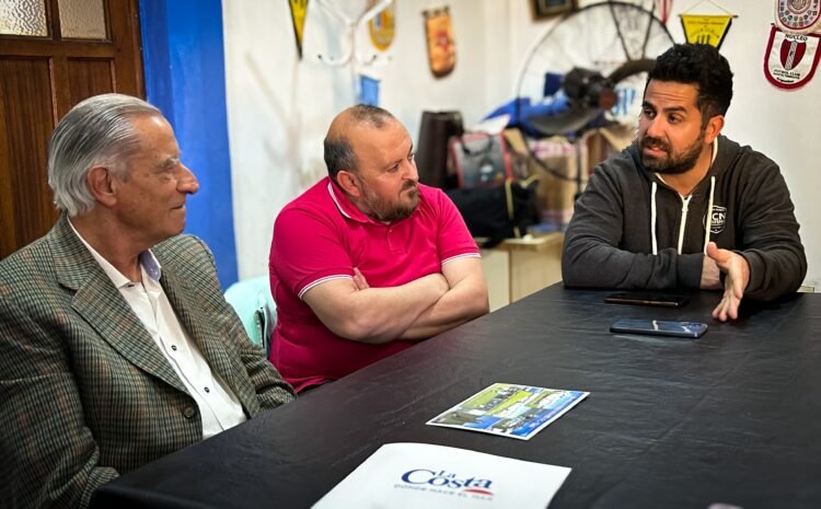 El intendente De Jesús y funcionarios municipales se reunieron con autoridades de la Liga de Fútbol de La Costa