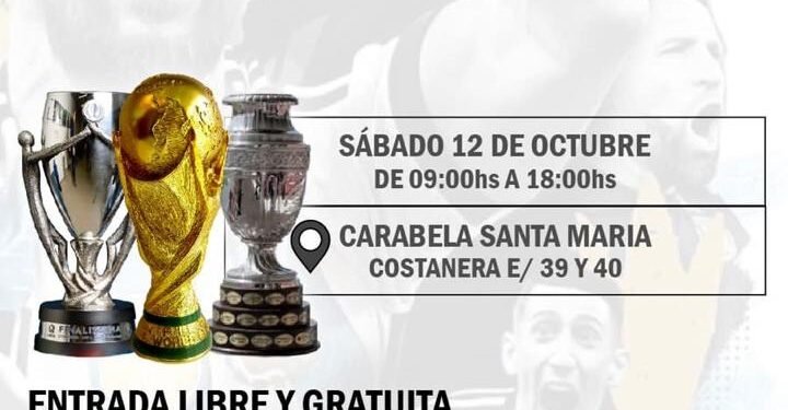 El sábado llegan a Santa Teresita las tres copas de la Scaloneta