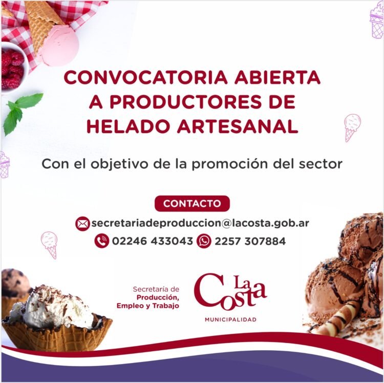 El Municipio convoca a productores de helado artesanal para promocionar al sector