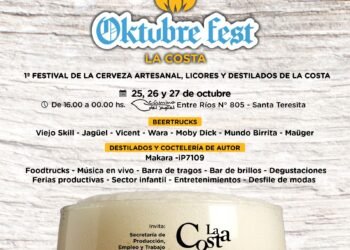 Octubre Fest: Se viene el 1° Festival de cerveza, licores y destilados de La Costa