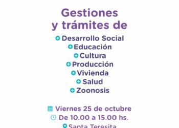 El programa “La Muni Más Cerca” llegará este viernes a Santa Teresita