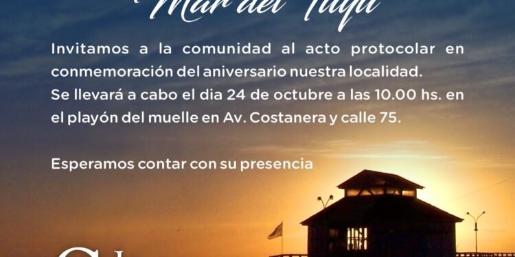 Mar del Tuyú celebrará su 79º aniversario en comunidad