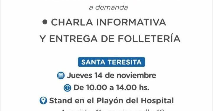 Día Mundial de la Diabetes: Se realizará una charla informativa y controles de glucemia en el Hospital de Santa Teresita