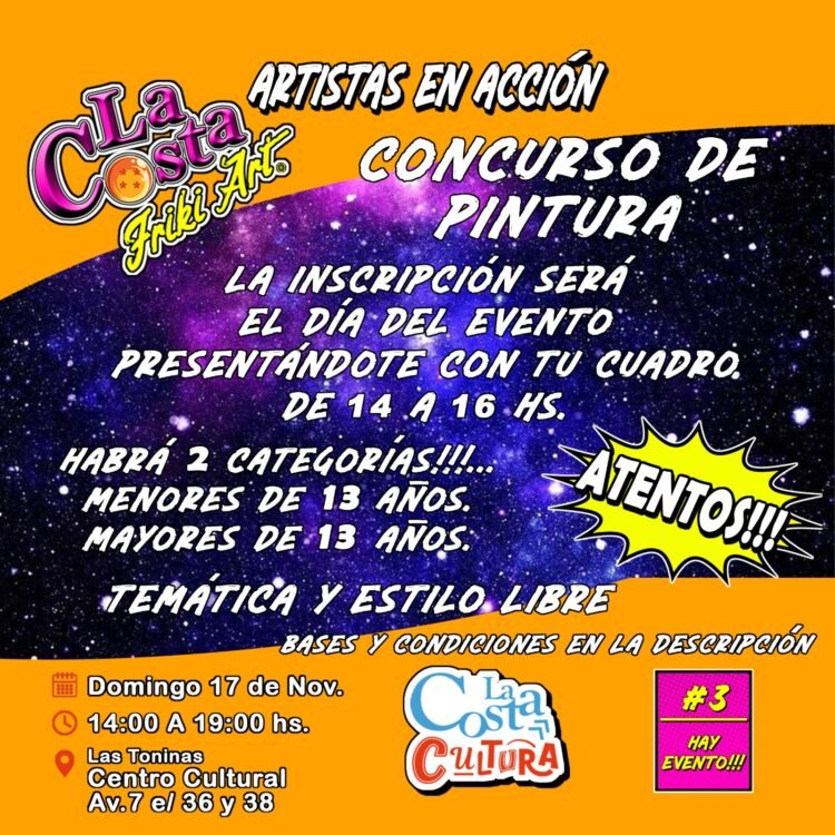 Este domingo se realizará la 3ª edición de La Costa Friki Art en Las Toninas