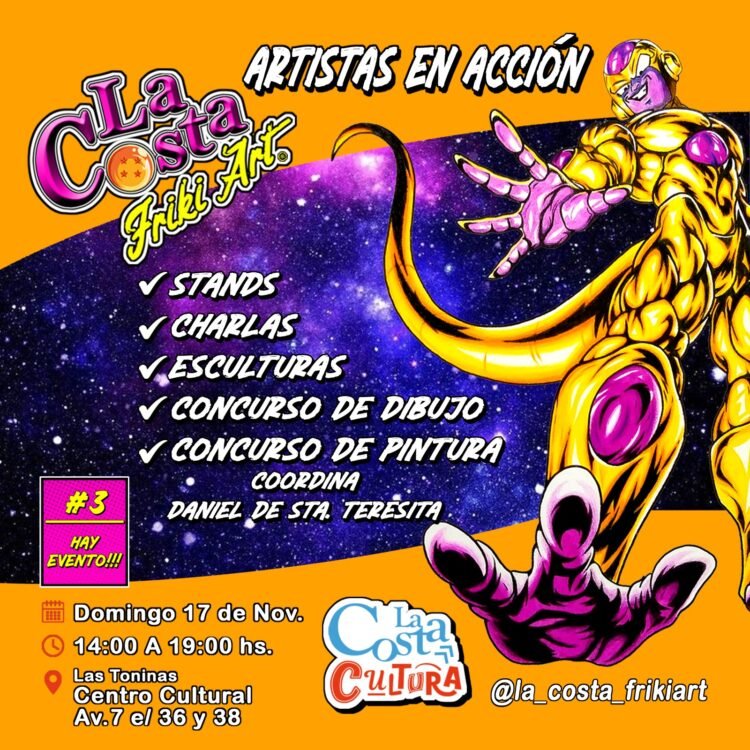 Este domingo se realizará la 3ª edición de La Costa Friki Art en Las Toninas