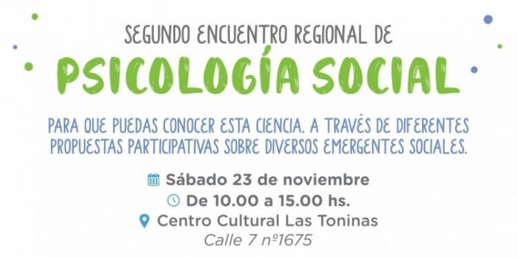 Se llevará adelante el 2° Encuentro Regional de Psicología Social en Las Toninas