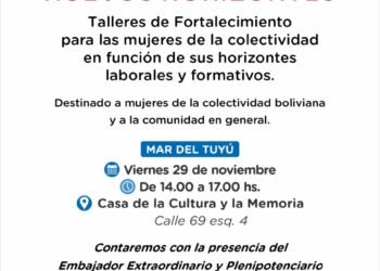 Se realizará la jornada “Mujeres pensando nuevos horizontes” para la colectividad boliviana